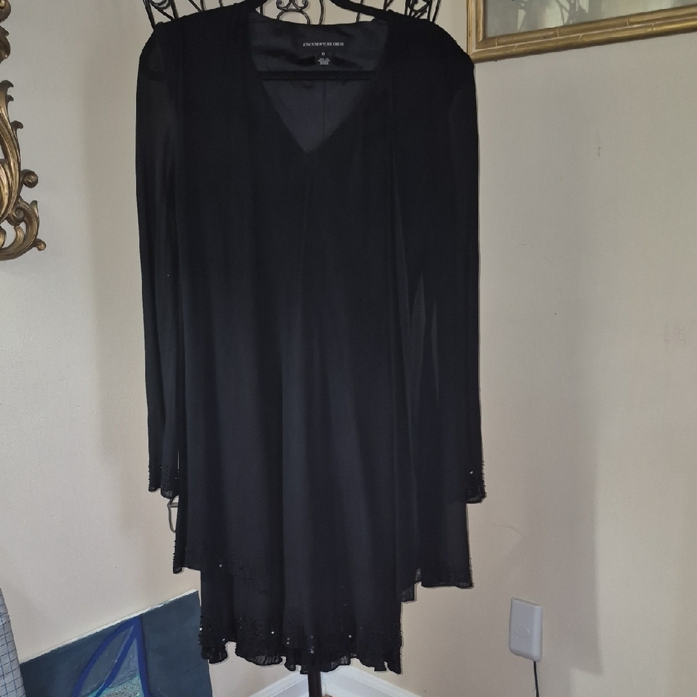 Jones New York Black Tunic Top